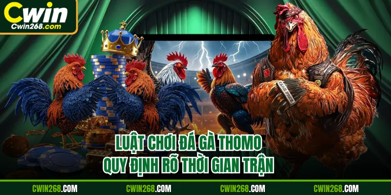 Luật chơi đá gà Thomo quy định rõ thời gian trận