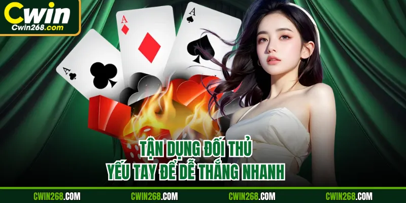 Tận dụng đối thủ yếu tay để dễ thắng nhanh